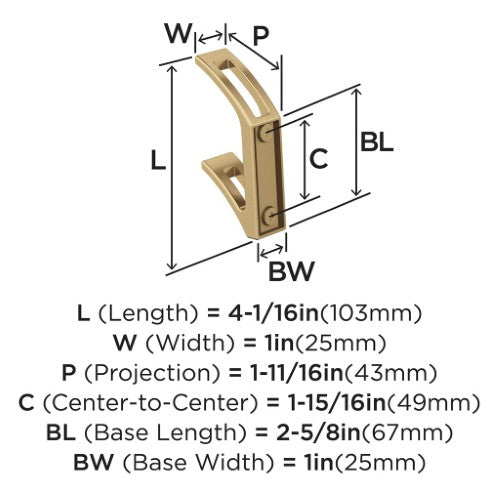 Avid Zinc Champagne Bronze Hook 2