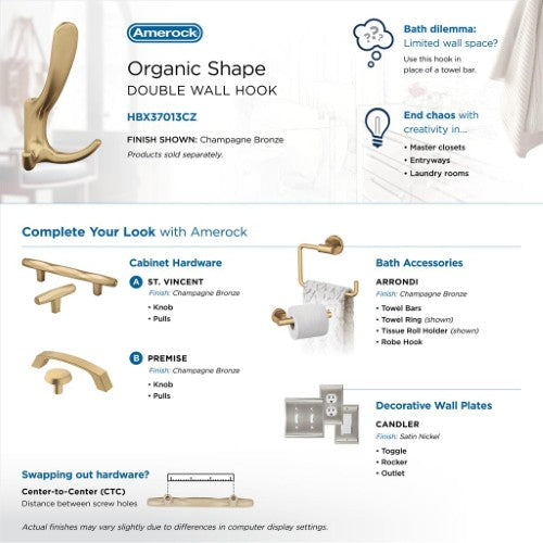 Finesse Zinc Champagne Bronze Hook 9