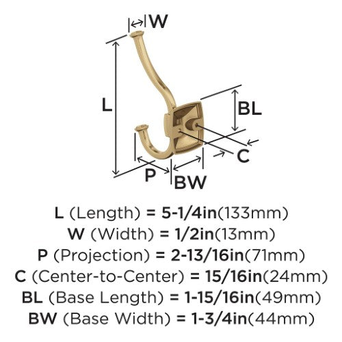 Kinsale Zinc Champagne Bronze Hook 2
