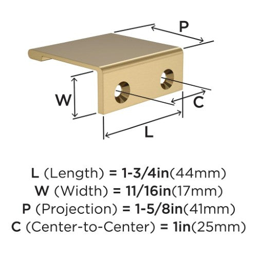 Streamline II Zinc Champagne Bronze Cabinet Pull 6