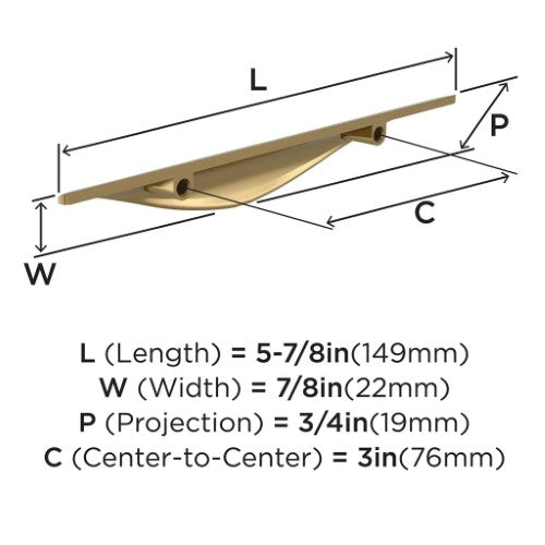 Current Zinc Champagne Bronze Cabinet Pull 5