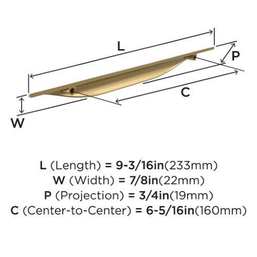 Current Zinc Champagne Bronze Cabinet Pull 8