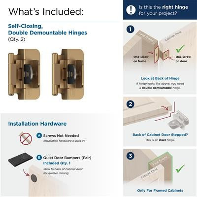 Decorative Hinges Steel Champagne Bronze Cabinet Hinge 3