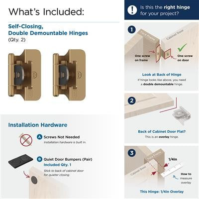 Decorative Hinges Steel Champagne Bronze Cabinet Hinge 3