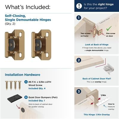 Decorative Hinges Steel Champagne Bronze Cabinet Hinge 3