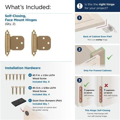 Decorative Hinges Steel Champagne Bronze Cabinet Hinge 3