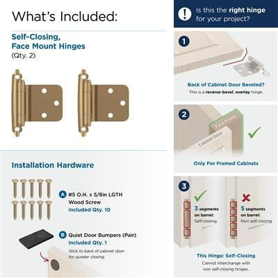 Decorative Hinges Steel Champagne Bronze Cabinet Hinge 3