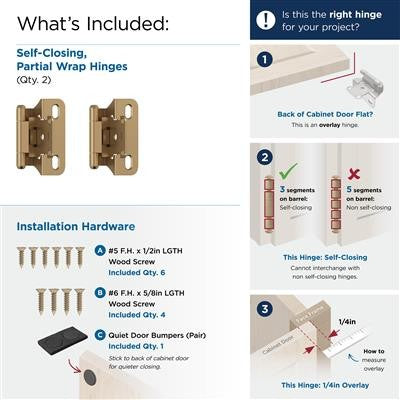 Decorative Hinges Steel Champagne Bronze Cabinet Hinge 3