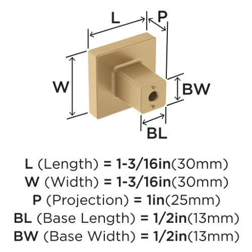Monument Zinc Champagne Bronze Cabinet Knob 2