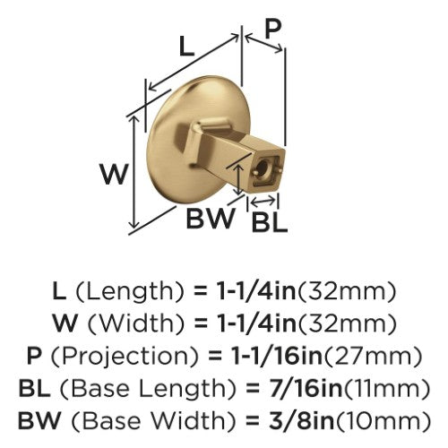 Riva Zinc Champagne Bronze Cabinet Knob 2