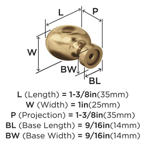Vaile Zinc Champagne Bronze Cabinet Knob 2