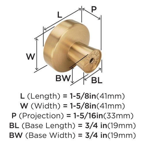 Blackrock Zinc Champagne Bronze Cabinet Knob 8