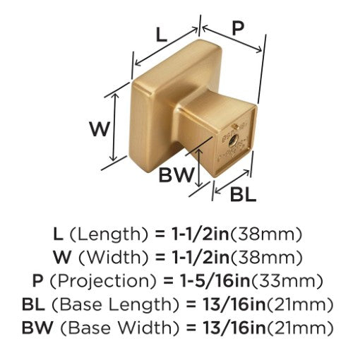 Blackrock Zinc Champagne Bronze Cabinet Knob 5