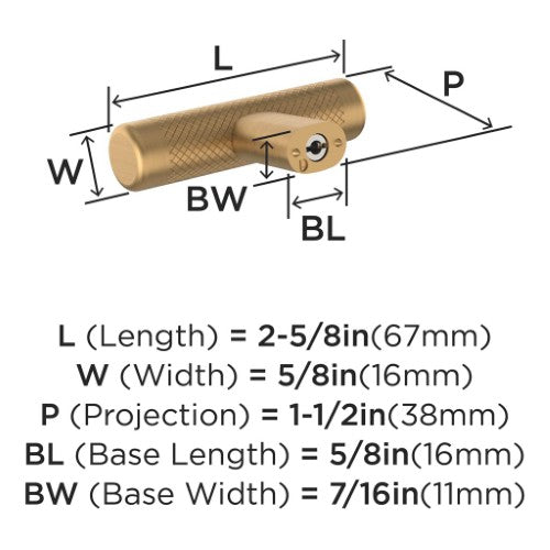 Bronx Zinc & Stainless Steel Champagne Bronze Cabinet Knob 2