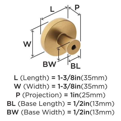 Destine Zinc Champagne Bronze Cabinet Knob 2