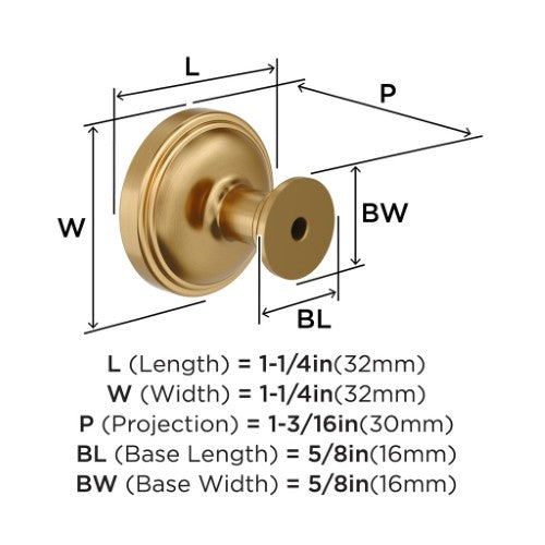 Enlivity Zinc Champagne Bronze Cabinet Knob 2