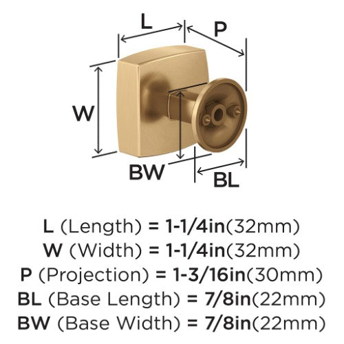 Everett Zinc Champagne Bronze Cabinet Knob 4