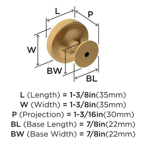 Exceed Zinc Champagne Bronze Cabinet Knob 2