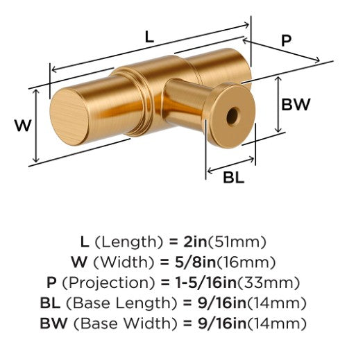 Faircrest Zinc & Steel Champagne Bronze Cabinet Knob 4