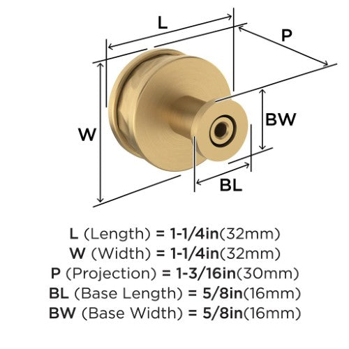 Fairfax Zinc Champagne Bronze Cabinet Knob 4