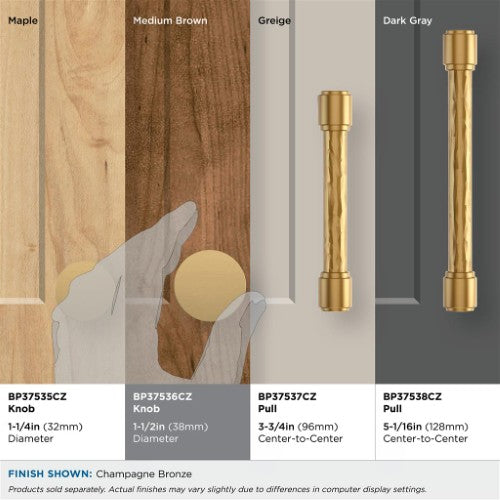 Fairfax Zinc Champagne Bronze Cabinet Knob 10