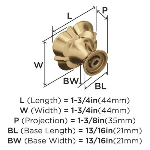 Grace Revitalize Zinc Champagne Bronze Cabinet Knob 2