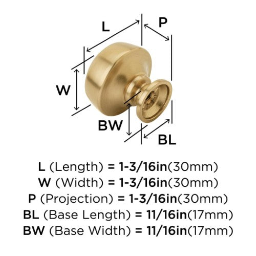 Kane Zinc Champagne Bronze Cabinet Knob 3