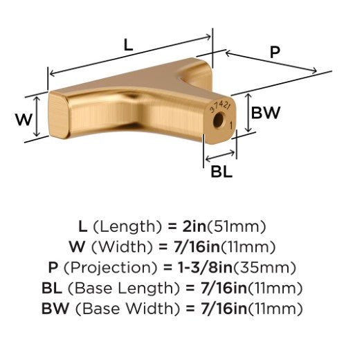 Merced Zinc Champagne Bronze Cabinet Knob 4