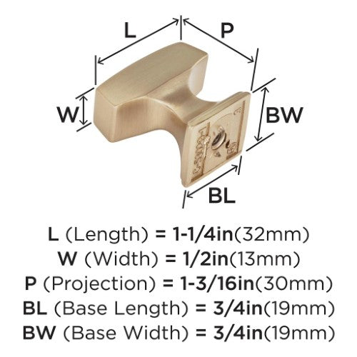 Mulholland Zinc Champagne Bronze Cabinet Knob 3