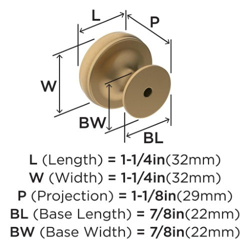 Renown Zinc Champagne Bronze Cabinet Knob 2
