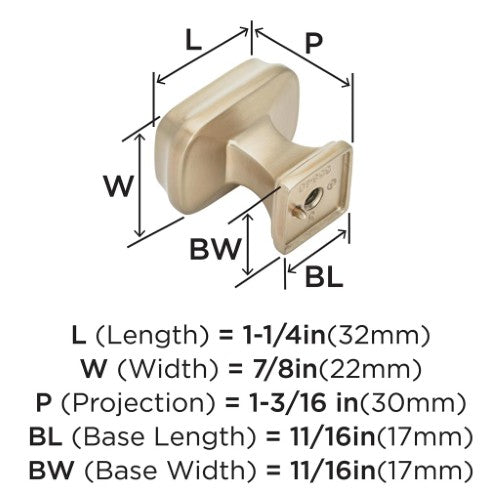Revitalize Zinc Champagne Bronze Cabinet Knob 2