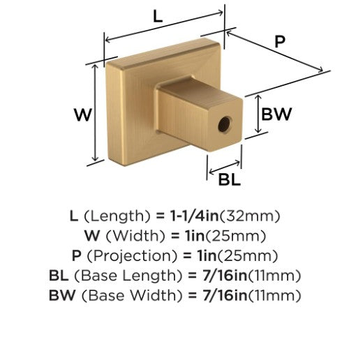 Rockhurst Zinc Champagne Bronze Cabinet Knob 4