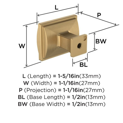 Townsend Zinc Champagne Bronze Cabinet Knob 3