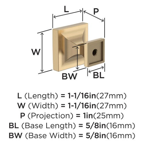 Pedestal Zinc Champagne Bronze Cabinet Knob 2