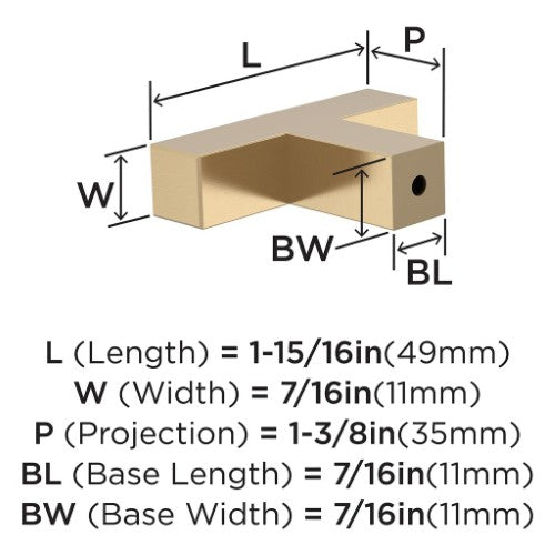 Intersect Zinc Champagne Bronze Cabinet Knob 2