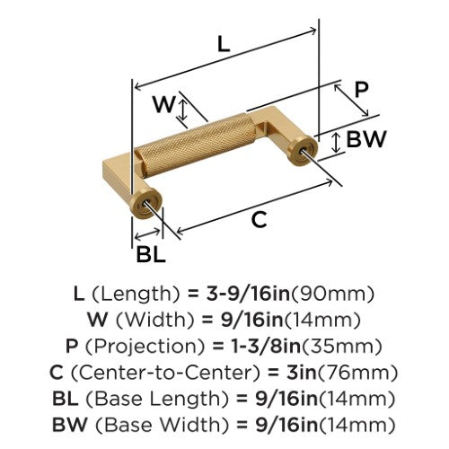 Balata Zinc Champagne Bronze Cabinet Pull 11