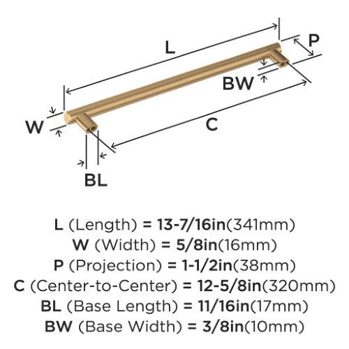 Bronx Zinc & Stainless Steel Champagne Bronze Cabinet Pull 8