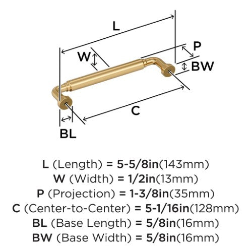 Coble Zinc Champagne Bronze Cabinet Pull 11