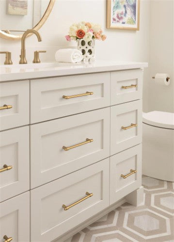 Destine Zinc Champagne Bronze Cabinet Pull 28