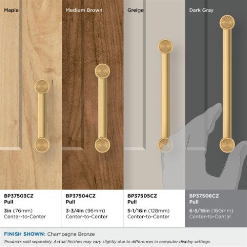 Dupont Circle Zinc Champagne Bronze Cabinet Pull 30