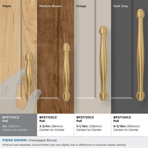 Enlivity Zinc Champagne Bronze Cabinet Pull 32