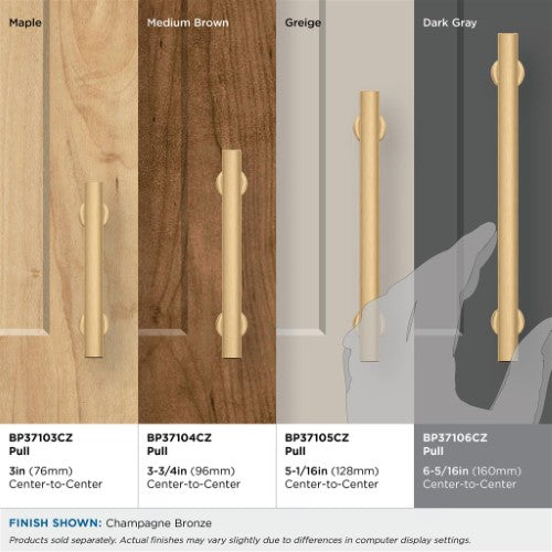 Everett Zinc Champagne Bronze Cabinet Pull 33