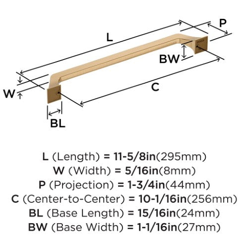 Exceed Zinc Champagne Bronze Cabinet Pull 14