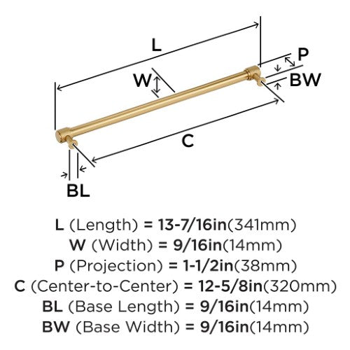 Faraday Zinc Champagne Bronze Cabinet Pull 10