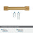 Farewind Zinc Champagne Bronze Cabinet Pull 20