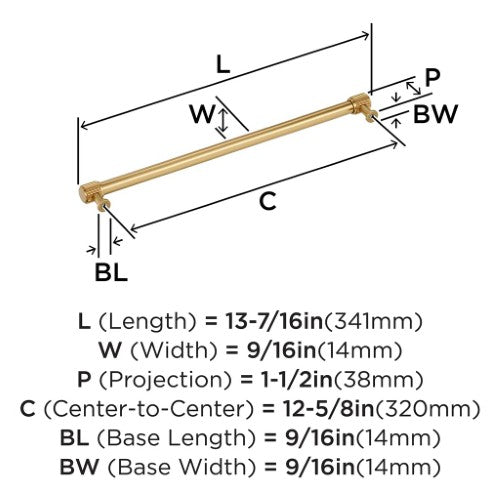 Farewind Zinc Champagne Bronze Cabinet Pull 10