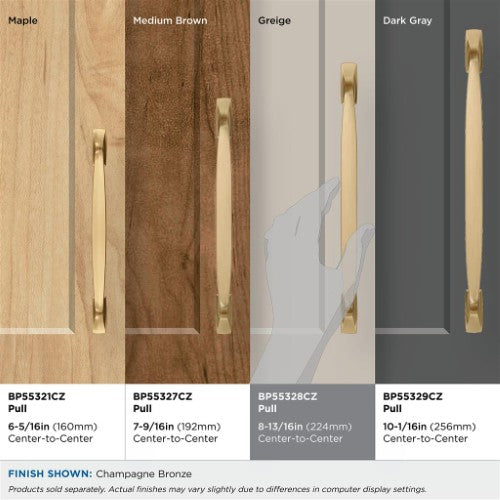 Highland Ridge Zinc Champagne Bronze Cabinet Pull 24