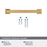 Lintel Zinc Champagne Bronze Cabinet Pull 21