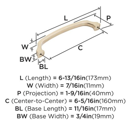 Revitalize Zinc Champagne Bronze Cabinet Pull 12