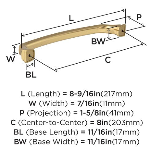 Revitalize Zinc Champagne Bronze Cabinet Pull 13